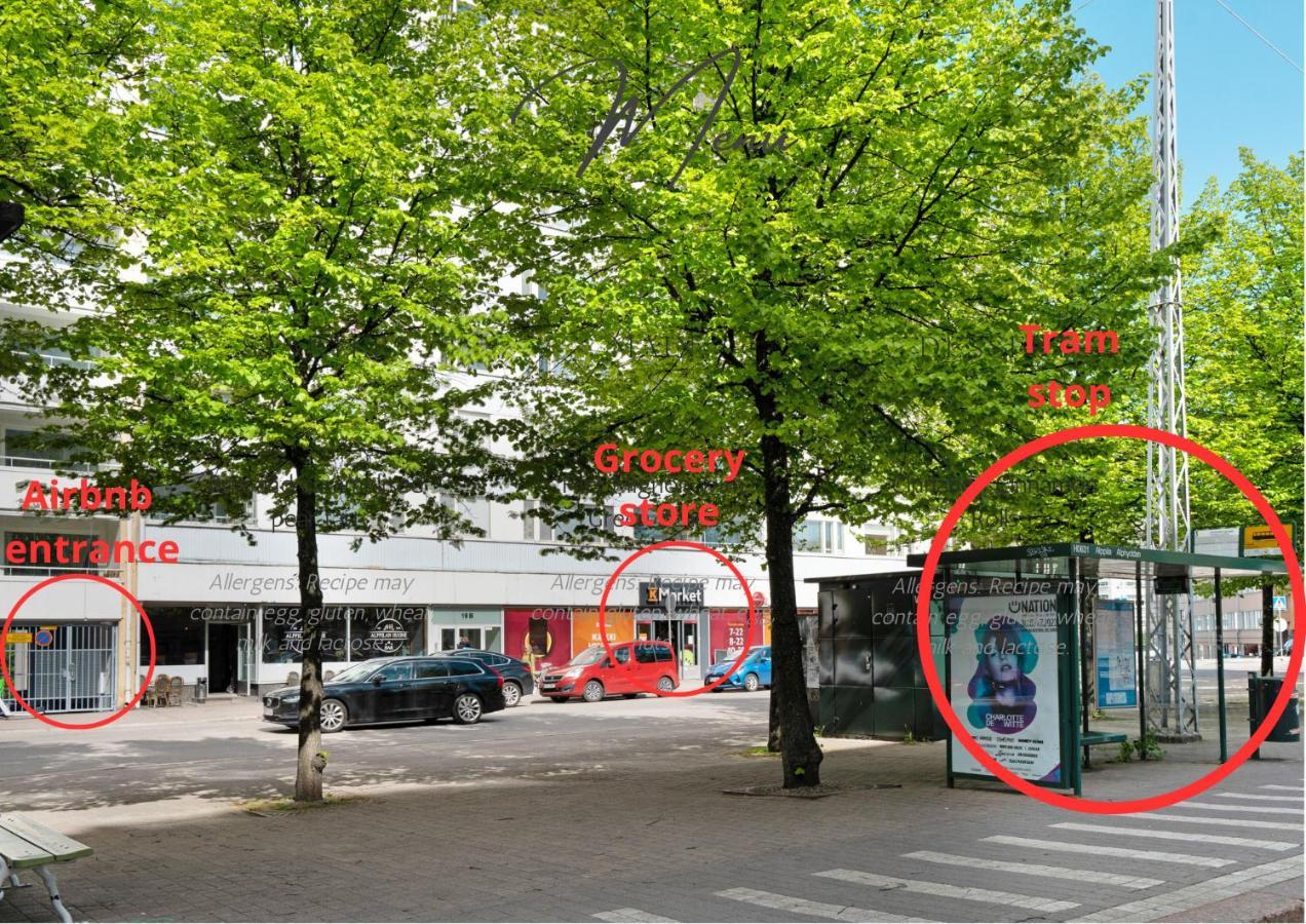 Just Renovated Stylish Nordic Studio By Tram Stop Helsinki Extérieur photo
